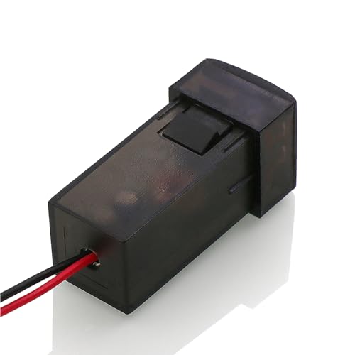 12V DC Car USB Charger Socket with QC3.0 Charging Port, Automotive Flush Mount Power Outlet, Compatible with Phone Tablet GPS, Fit for Toyota Vehicles (0.9" x 0.9")