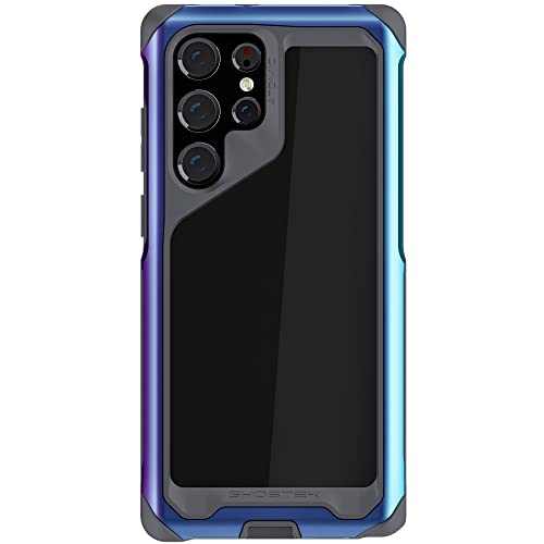 Ghostek ATOMIC slim S22 Ultra Phone Case with Clear Back, Iridescent Aluminum Bumper and S-Pen Stylus Cutout Shockproof Phone Cover Designed for 2022 Samsung Galaxy S22 Ultra 5G (6.8 Inch) (Prismatic) - color: Prismatic, size: Galaxy S22 Ultra