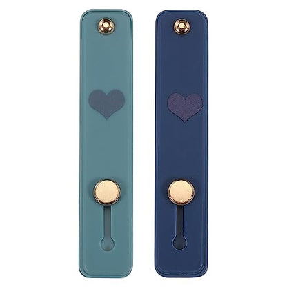 MECCANIXITY 2 Pcs Phone Loop Finger Holder Silicone Phone Strap Grip Holder Cell Phone Grip Stand for Most Smartphones Blue,Navy - color: Blue,Navy