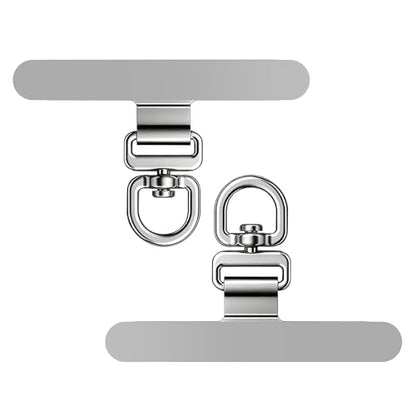 ZXZone Metal Phone Tether Tab, Anti-Scratch, Metal Phone Patch, Universal Cellphone Lanyard Pad for Full Phone Cases, 2 Pieces (XS-Silver) - color: XS-Silver