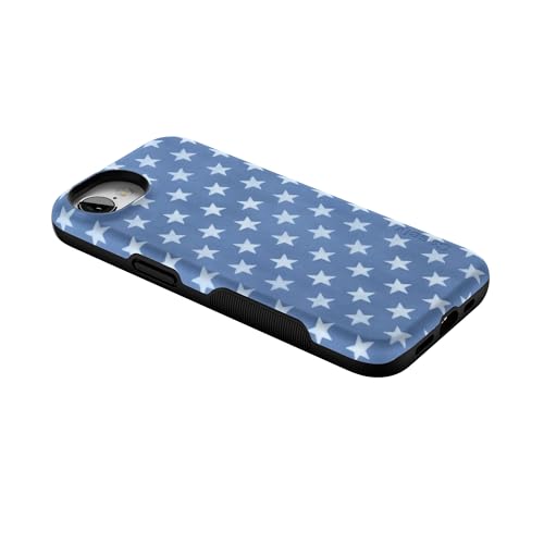 Casely iPhone 16e Case | Coastal Blues | Denim Stars | Bold Protective Design | Compatible with MagSafe - color: Coastal Blues | Denim Stars