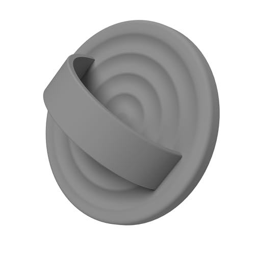 Magnetic Phone Grip for MagSafe, Silicone Ring Grip, Gray - color: Gray