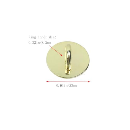 Phone Charm Hook Adhesive Phone Finger Grip Hook, Round - style: Round, Golden