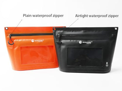 IPX7 Waterproof Bag with Touchscreen Phone Pocket,Floating Airtight Shoulder Bag for Swimming,Rafting,Cycling,Hiking - color: Black