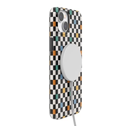 Casely iPhone 14 Plus Case | Old Skool | Retro Checkerboard | Compatible with MagSafe | Classic Ultra Slim Design - color: Old Skool | Retro Checkerboard