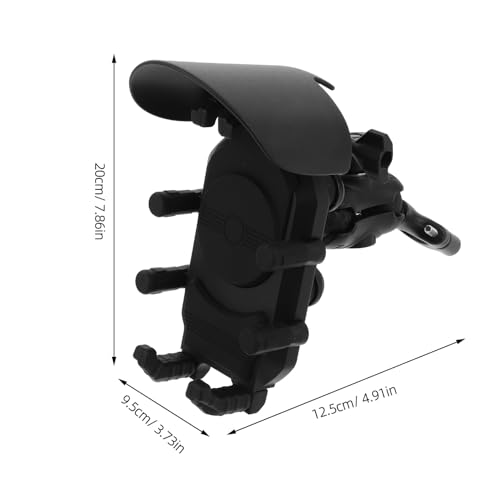 TEHAUX Motorcycle Phone Holder with Anti-Vibration Shock Absorbing, Detachable Handlebar Mount for Bike and Motorbike Navigation, Compatible with Smartphones for Outdoor Riding and Use