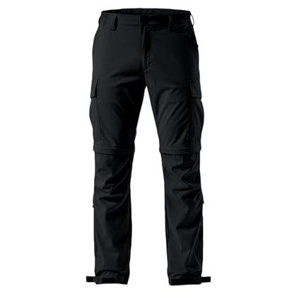Mens Cargo Pants Convertible Zip-Off Waterproof Work Pants Lightweight with Multi Pockets Stretch Tactical Hiking Pant - color: 12#black, size: Small