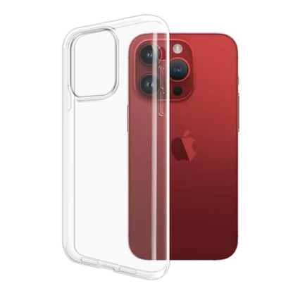 Set of 2 Transparent TPU Protector Case Cover Soft Gel Skin Compatible with Apple iPhone 15 Pro 6.1 inch 2023 - Clear