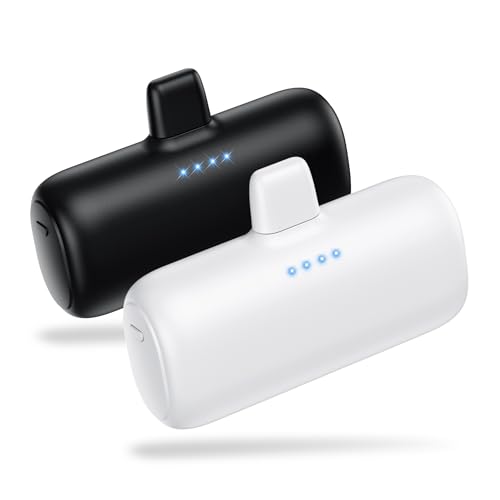 [2-Pack] Mini Portable Charger for iPhone,5200mAh Ultra Compact PD Fast Charging Power Bank,Plug-in Battery Pack Travel Cordless Phone Charger,Compatible with iPhone 14/14Pro/13/12/11/X/8/7/6plus etc