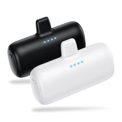 [2-Pack] Mini Portable Charger for iPhone,5200mAh Ultra Compact PD Fast Charging Power Bank,Plug-in Battery Pack Travel Cordless Phone Charger,Compatible with iPhone 14/14Pro/13/12/11/X/8/7/6plus etc