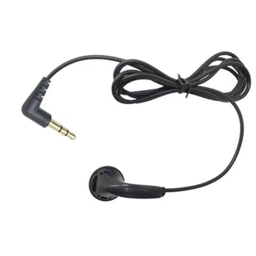 Single Earphone 3.5mm Plug, Mono Earbuds Headphone Low Cost Ear Buds for One Ear, Compatible with Android Smartphones MP3 Players