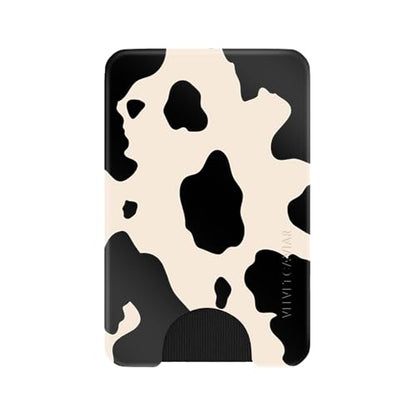 VELVET CAVIAR compatible with MagSafe Wallet - Magnetic Card Holder - color: Cow Print