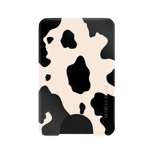 VELVET CAVIAR compatible with MagSafe Wallet - Magnetic Card Holder - color: Cow Print