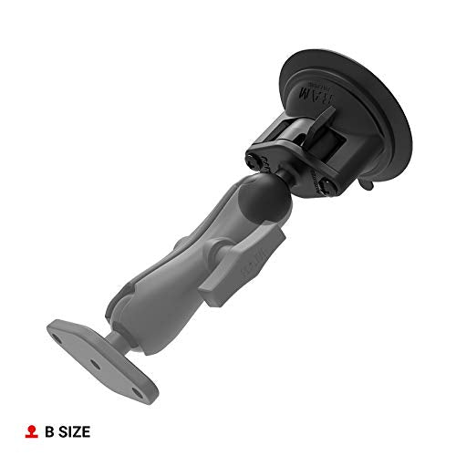 RAM MOUNTS Twist-Lock Suction Cup Base with B Size 1" Ball, Windshield & Dash Mount Base for RAM Device Holders RAP-B-224-1U (Pack of 4) - size: B Size 1" Ball (Pack of 4)