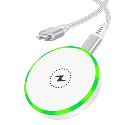MagSafe Charger 25W Magnetic Wireless Charger Fast Charging Pad for iPhone18 Pro/17 Pro Max/17e/16/15/14/13/12/Airpods/Samsung Galaxy S26 Ultra/S26+/S25/S24/S23/S22/S21/Google Pixel 10 Pro/10a/9/8/7 - color: White