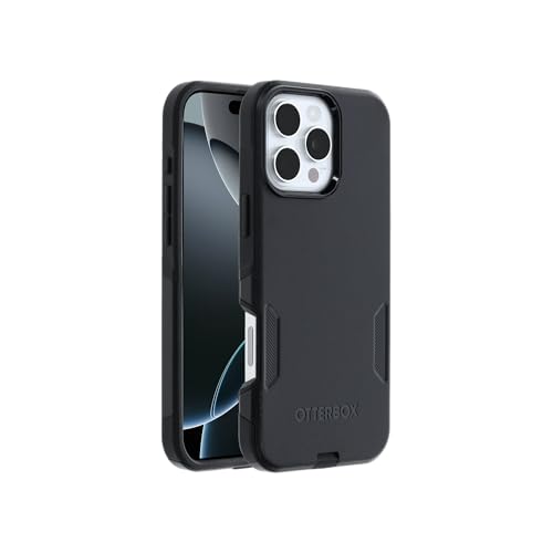 OtterBox iPhone 16 Pro Max Commuter Series Case - Black | Thin & Protective iPhone Case, Dual-Layer, Impact Absorbing iPhone Case, Best MagSafe iPhone Cases for Wireless Charging - color: Black, style: iPhone 16 Pro Max