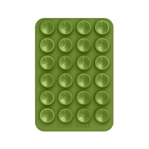 Velvet Caviar Suction Cup Phone Case Mount Compatible with MagSafe Devices Only - Magnetic Silicone Sticky Phone Grip Holder for iPhone Back of Phone - Mirror Gripper (Matcha Green) - color: Matcha Green