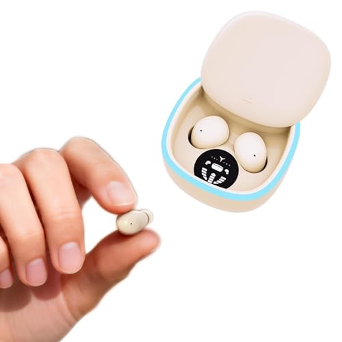 Small Invisible Mini Earbuds Wireless Bluetooth for Small Ear Canals - color: Nude