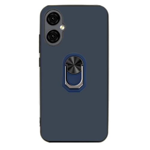 for BLU G64 Ring Holder Phone Case with Screen Protector -Blue | Slim Flexible TPU & 360 Rotating Ring Holder Kickstand Protective Silicone Rubber Case for BLU G64 G1010WW (6.8" SmartPhone) - color: blue