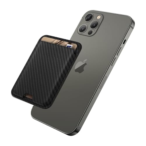 iLodn Magnetic Wallet Compatible with MagSafe for iPhone 17 16 15 14 13 12 Pro Max Air Plus Model, Mag 3 Safe Card Holder Stick on Accessories for Cell Phone & Case, Carbon Fiber Black - color: Carbon Fiber Black