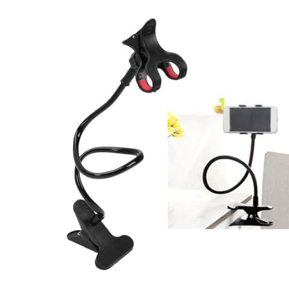 Gugxiom Gooseneck Bed Phone Holder, 26 inch Flexible Long Arm Phone Mount for Desk Bedside, Universal Clip Bracket Clamp Stand for Smartphones