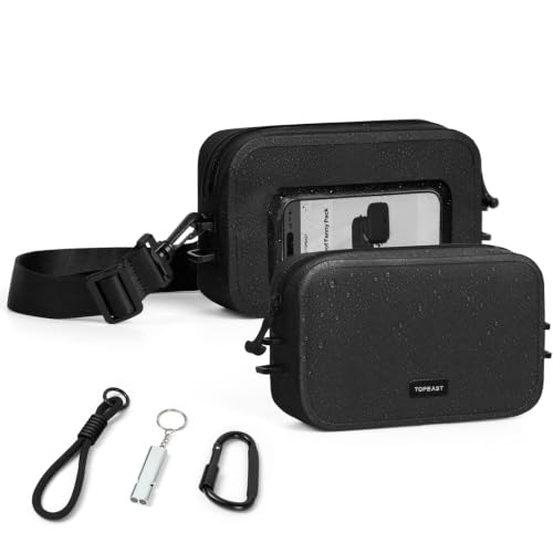 TOPEAST Waterproof Fanny Pack for Women & Men, Waterproof Belt Bag with Phone Pouch, Adjustable Crossbody & Waist Pack for Swimming, Hiking, Beach & Outdoors Essentials, Black - color: Black