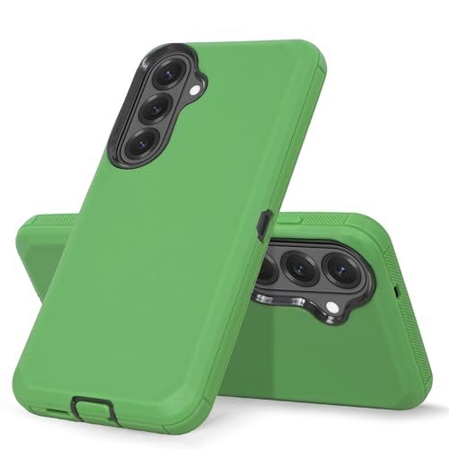 Compatible for Samsung S26 Rugged Case with Belt Clip Holster & Built-in Screen Protector, Heavy-Duty Full-Body Shockproof Cover, Military-Grade Protective Phone Case (Green) - color: Green