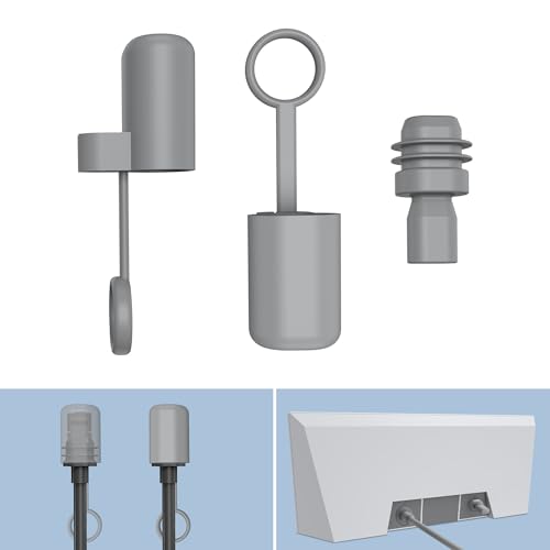 Cable Silicone Caps for Starlink Gen 3, Cable Plug Protective Caps and Power Port Plug Cap for Starlink V3 Dustproof Waterproof, Set of 3, Gray - size: for Starlink Gen 3