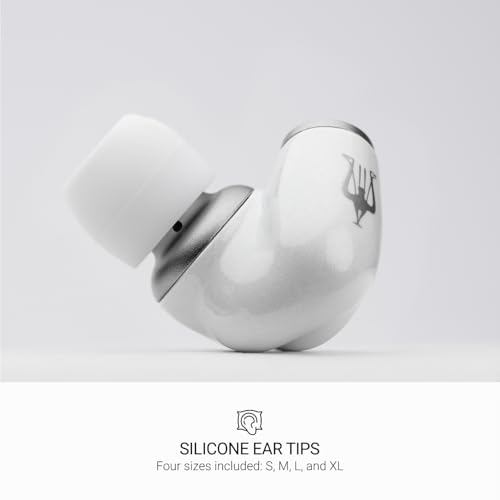 MEZE AUDIO ALBA | Wired Earbuds in-Ear Monitor Headphones for Audiophiles | USB-C Adapter Included | Smartphone Compatible | Noise Isolating | Ergonomic Metal Chassis - color: White