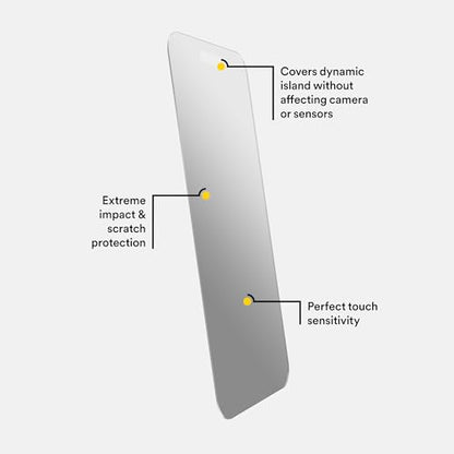 BodyGuardz Pure 3 Privacy Screen Protector for iPhone 15 Pro Max/iPhone 15 Plus, 2-Way Privacy Technology With Durable 9H Anti-Spy Tempered Glass, Easy Installation, Case-Friendly