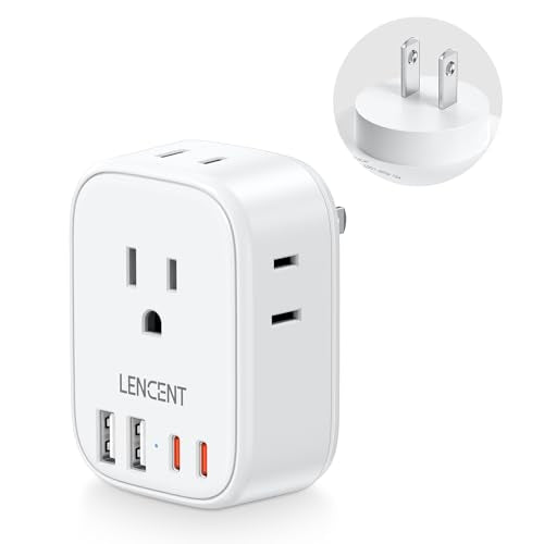 LENCENT US to Japan Plug Adapter, 2 Prong to 3 Prong Outlet Adapter - style: Type A-17.5W-Japan