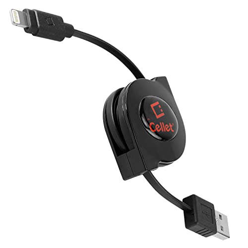 Retractable Lightning iPhone Cable, Charging Cord Compatible with Apple iPhone 14 Pro Max Plus mini 13 12 11 Xs Xr X SE 8 7 6 5 iPad Pro Air Mini 6 iPod Touch, Nano (MFI Certified) (Lighting Black) - style: Lighting (Apple) Black