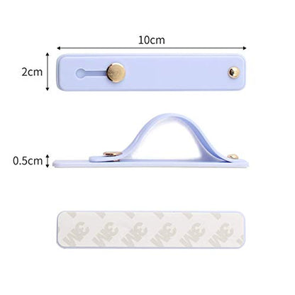 Removable and Reusable Cell Phone Grip Strap, Yetaida Telescopic Finger Kickstand Bracket Universal Silicone Phone Holder Stand and Portable Finger Loop for Most Smartphones Case (Lilac) - color: Lilac