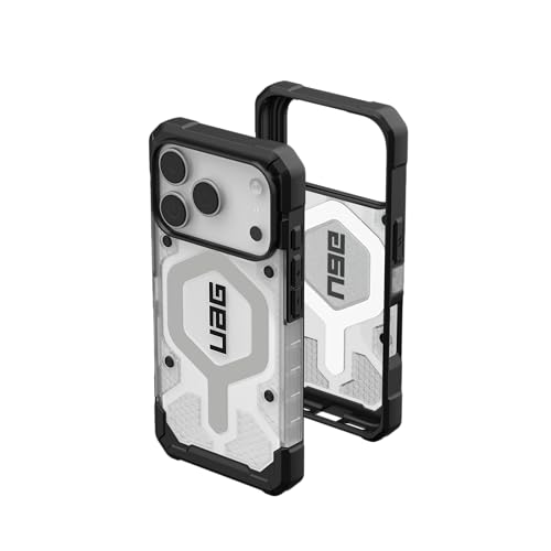URBAN ARMOR GEAR UAG Designed for iPhone 17 Pro Case Pathfinder Clear - Compatible with MagSafe Military Grade Protective Cover, Ice/Silver - color: Pathfinder Clear - Ice/Silver