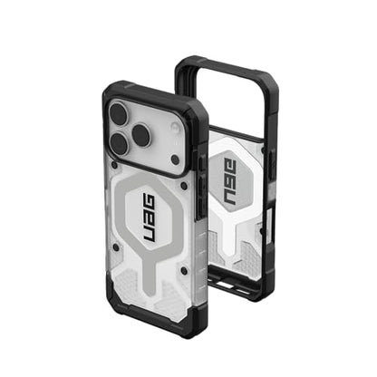 URBAN ARMOR GEAR UAG Designed for iPhone 17 Pro Case Pathfinder Clear - Compatible with MagSafe Military Grade Protective Cover, Ice/Silver - color: Pathfinder Clear - Ice/Silver
