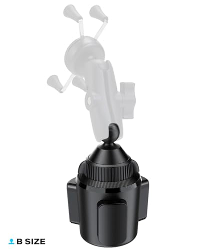 APPS2Car Cup Holder Base with 1” Ball, Expandable Car Mount for B-Size Arms