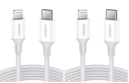UGREEN USB C to Lightning Cable- 3FT MFi Certified PD Fast Charging Lightning Cord Compatible with iPhone 16/15/14/14 Pro/13/13 Pro/12/12 Pro/11, MacBook, iPad, AirPods Pro (Pack of 2) - size: 3FT (Pack of 2)
