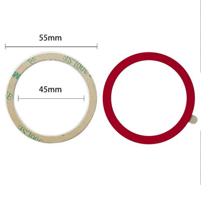 TENOC Universal Metal Ring Sticker, 3Pcs, Red | Compatible with iPhone/Samsung/Android Cellphones, Magnetic Phone Charger/Mount/Holder Conversion - color: Red