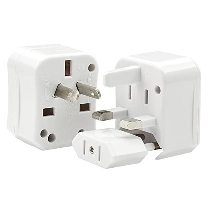Universal Int'l Travel Plug Adapter, Works in US/UK/Europe, 150+ Countries | 110-240V Slide-Switch Prongs Fit Australia, Japan & China Outlets; Protective Case; Charges iPhone, Android, Tablets, Cameras