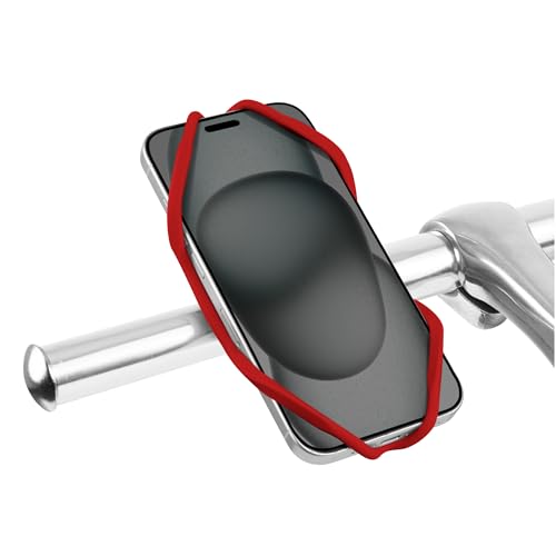 Bone Bike Tie 5, Universal Bike Phone Handlebar Mount for 4.7"-7.2" Phones - color: Red - Bike Tie 5