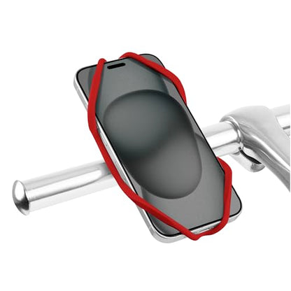 Bone Bike Tie 5, Universal Bike Phone Handlebar Mount for 4.7"-7.2" Phones - color: Red - Bike Tie 5