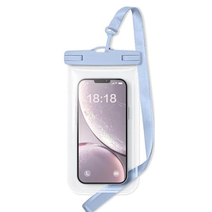 Waterproof Phone Pouch Compatible for iPhone 7in - 1 Sky Blue | IPX8 Waterproof Case, Beach Travel Must Haves, Beach Essential, Dry Bag, 1 Pack, for iPhone 17/16/15/14/13/12 Pro Max - color: B7-Sky Blue