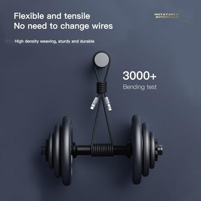 Muuto USB C to USB C Cable, 6 FT 60W Fast Charging, Rotating Right Angle - size: 6 ft
