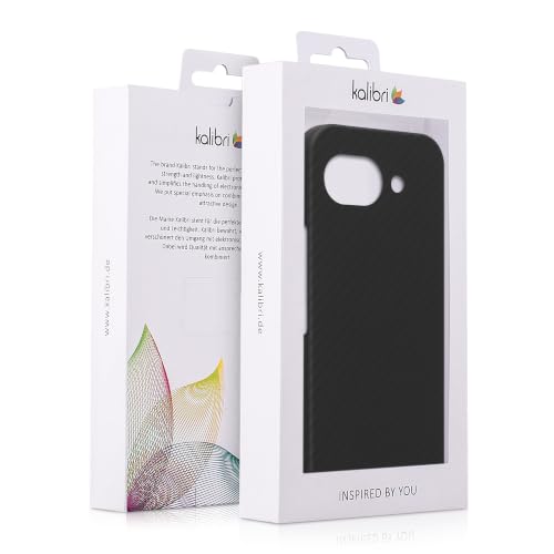 kalibri Aramid Fiber Case Compatible with Google Pixel 10a - Case Super Slim Strong Protective Phone Cover - Black Matte - size: Pixel 10a