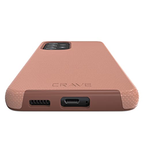 Crave for Samsung Galaxy A53 Case, Shockproof Protection Dual Layer Case for Galaxy A53 5G (6.5 inch) - Blush - color: Blush