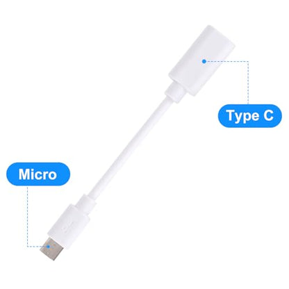4pcs USB-C to Micro USB Adapter Cable for Eufy Outdoor Camera & Solar Panel