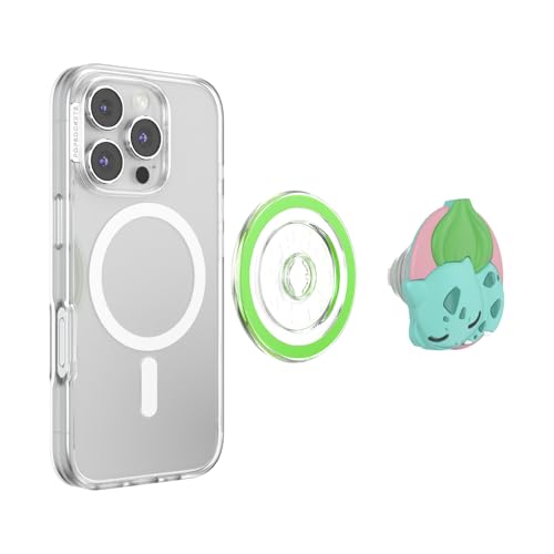 PopSockets Phone Grip for MagSafe, Magnetic Holder- Sleepy Bulbasaur - color: Sleepy Bulbassaur, style: MagSafe
