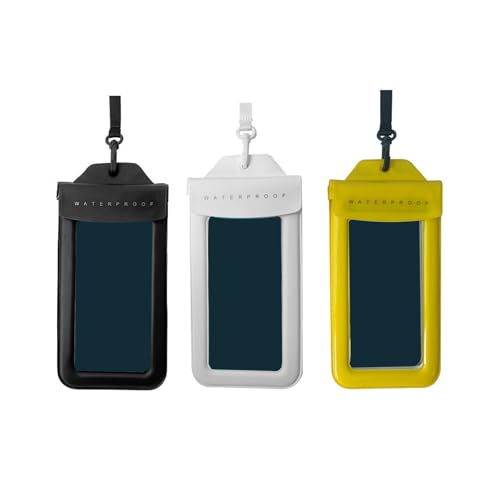 Waterproof Phone Bag Phone Storage Bag Touch Screens Transparent Keep Valuables Safe and Dry for Water Sports Beach - color: Black