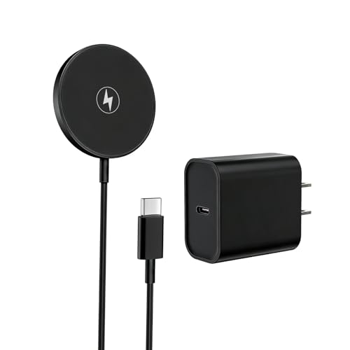 Magnetic Wireless Charger Apple Mag-Safe Charger,[Apple MFi Certified] iPhone Charger Block&15W 3FT Wireless Charging Pad for iPhone 17 Pro Max/17 Pro/17 Air/17/16/15/14/13/12,AirPods Pro 3/2(Black)