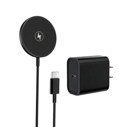 Magnetic Wireless Charger Apple Mag-Safe Charger,[Apple MFi Certified] iPhone Charger Block&15W 3FT Wireless Charging Pad for iPhone 17 Pro Max/17 Pro/17 Air/17/16/15/14/13/12,AirPods Pro 3/2(Black)